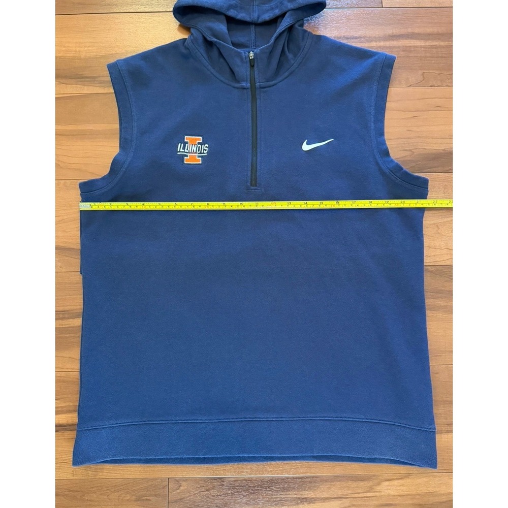 Nike Fighting Illini Dri-Fit Hoodie Sleeveless Vest Performance Men's Size Large - Picture 8 of 10